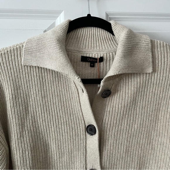 Quince Organic Cotton Fisherman Collared Cardigan - Picture 8 of 8